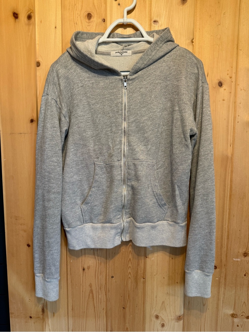 perfectwhitetee Gray Full-Zip Hoodie